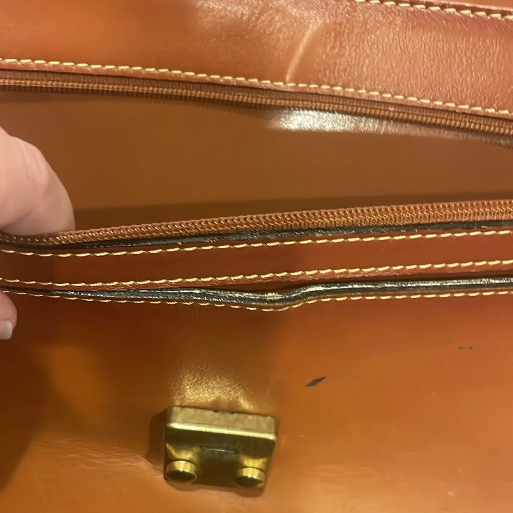 Classic Brown Leather Jack George’s Men's Briefcase (OL)